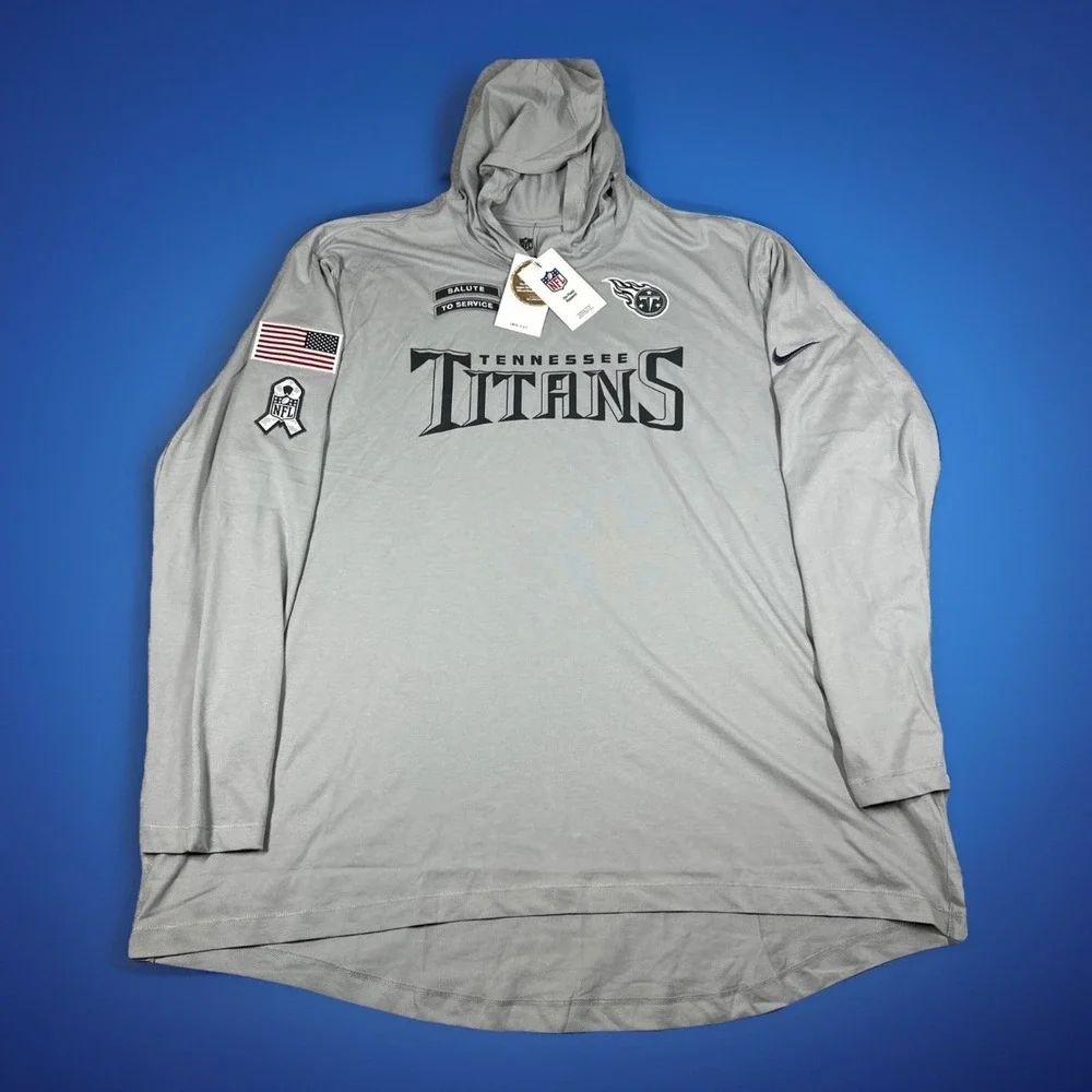 Tennessee Titans 2024 Nike Salute To Service Long Sleeve‎ Hoodie Men's 3XL Gray